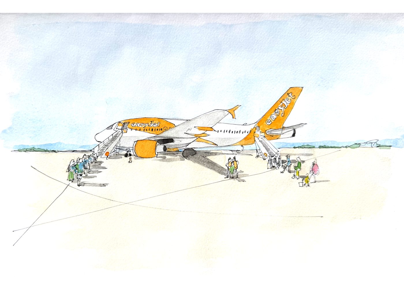 Almería, Spain — ink and watercolour drawing